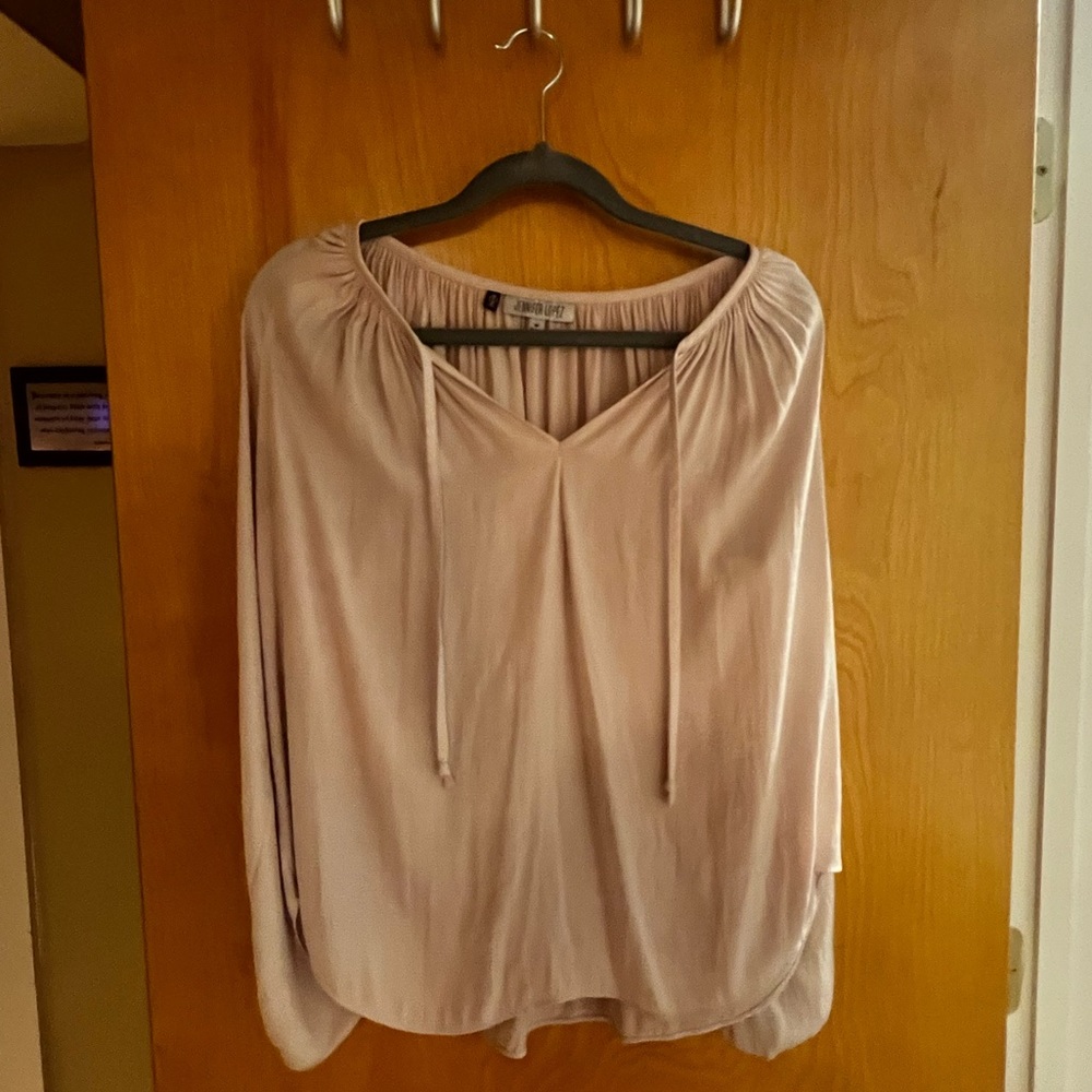 Jennifer Lopez front tie blouse
